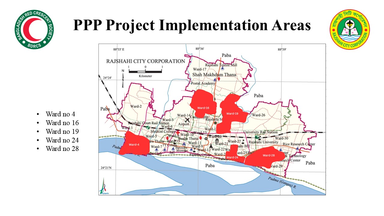 Map of Rajshahi City Corporation