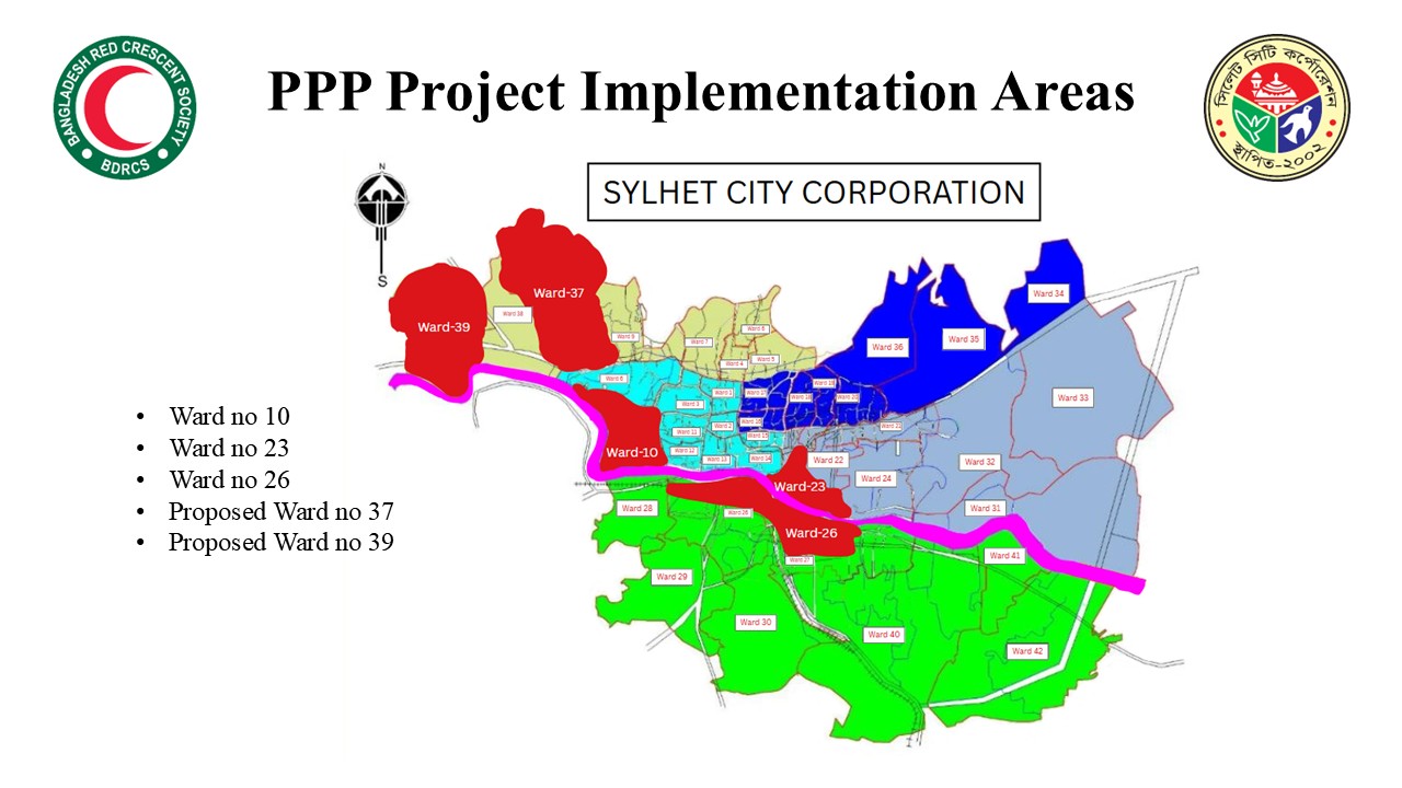 Map of Sylhet City Corporation
